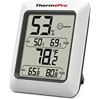 Los mejores  - ThermoPro TP50 Termómetro Higrometro Digital para Interior Termohigrómetro Medidor Profesional para Medición de…